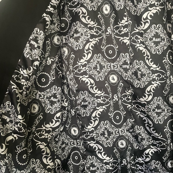 Karl Kani Black Trench Coat Sz L - Picture 8 of 12